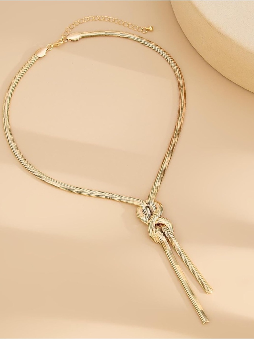 Minimalist Knot Pendant Necklace | Elegant Rope Necklace | Modern Chic Jewelry